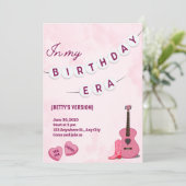 In mijn verjaardagstijd uitnodiging (Staand voorkant)