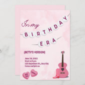 In mijn verjaardagstijd uitnodiging (Voorkant / Achterkant)