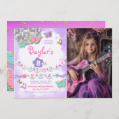 In Mijn Verjaardagstijdperk Feestuitnodiging met F Kaart (Voorkant / Achterkant)