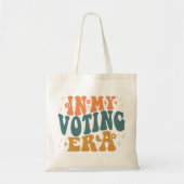 In mijn verkiezingstijd retro wavy tote bag (Voorkant)