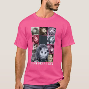 In mijn verwilderde tijdperk Funny Opossum Meme Po T-shirt