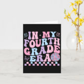 In mijn vierde klas tijdperk meisje terug naar sch kaart (Gele Bloem)