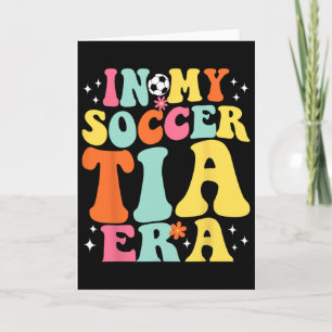 In Mijn Voetbal Tia Tijdperk Retro Game Dag Groovy Kaart