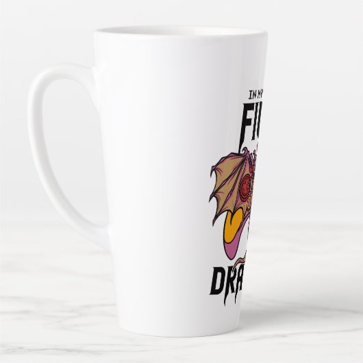 In mijn wereld vecht ik tegen draken latte mok (Links)