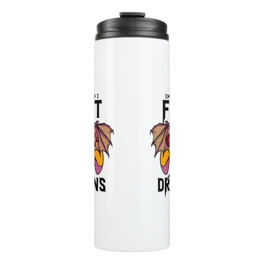 In mijn wereld vecht ik tegen draken thermosbeker (Voorkant)