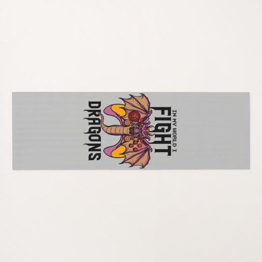 In mijn wereld vecht ik tegen draken yogamat (Achterkant (horizontaal))