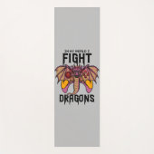 In mijn wereld vecht ik tegen draken yogamat (Voorkant)