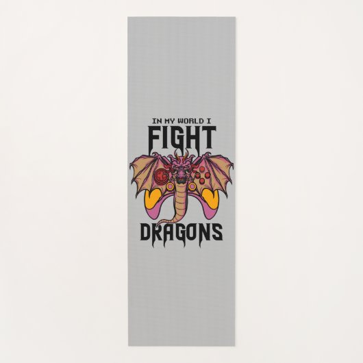 In mijn wereld vecht ik tegen draken yogamat (Voorkant)