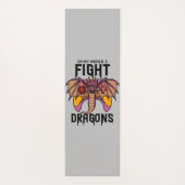 In mijn wereld vecht ik tegen draken yogamat (Achterkant)