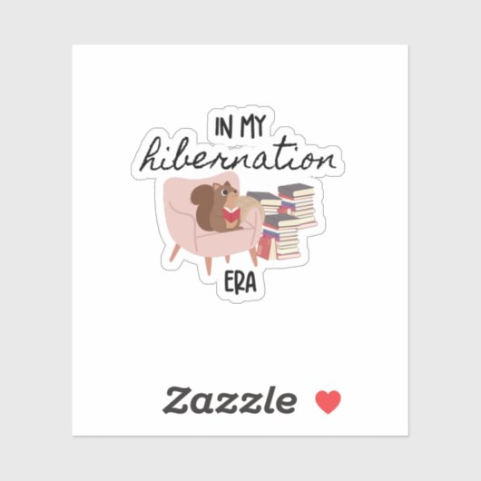 In mijn winterslaap lezer sticker (Vel)