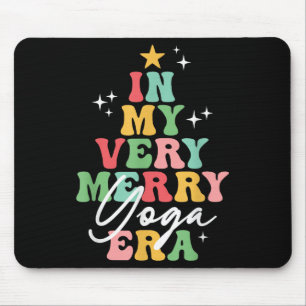 In mijn zeer vrolijke yoga tijdperk Yogi Kerstmis Muismat