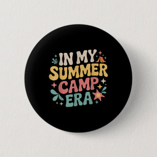 In Mijn Zomer Kamp Tijdperk Retro Begeleider Campi Ronde Button 5,7 Cm