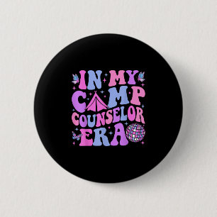 In M'n Kampbegeleider Tijdperk Groovy Zomer Kampbe Ronde Button 5,7 Cm