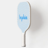 In M'n Pickleball Tijdperk Aangepaste Naam Blauwe Paddle (Links)