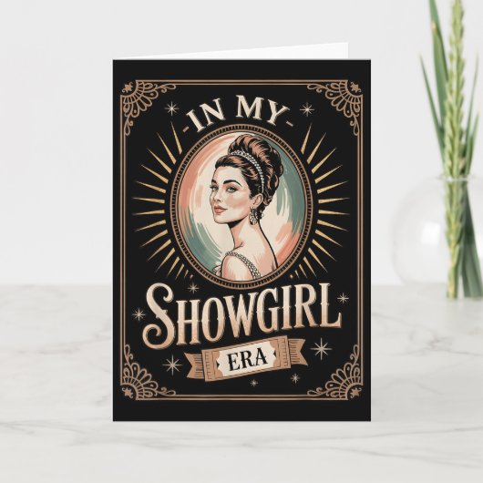 In M'n Showgirl Tijdperk Retro Glamoureuze Vertrou Kaart (Voorkant)