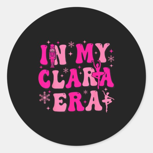 In My Clara Era Nutcracker Ballet Clara Sugar Plum Ronde Sticker (Voorkant)