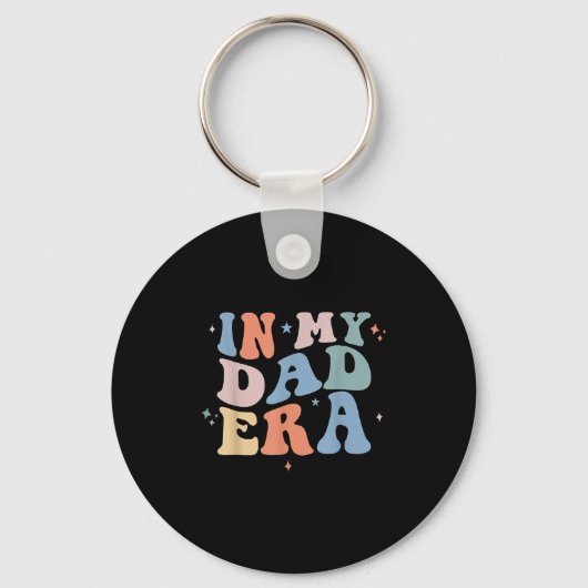 In My Dad Era Retro Groovy Father's Day Sleutelhanger (Voorkant)