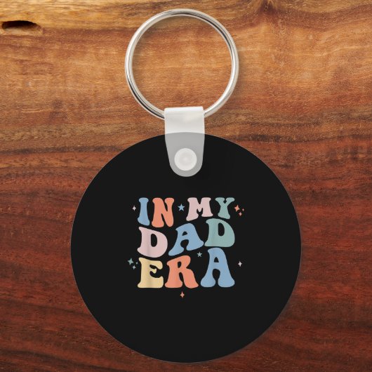 In My Dad Era Retro Groovy Father's Day  Sleutelhanger (Voorkant)