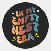 In My Empty Nest Era Ronde Sticker (Voorkant)