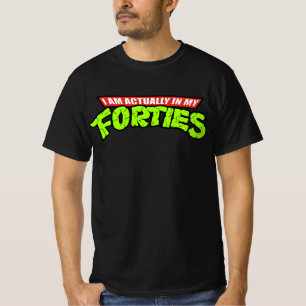 In My Forties beroemd gemaakt door Ninja Turtles T-shirt