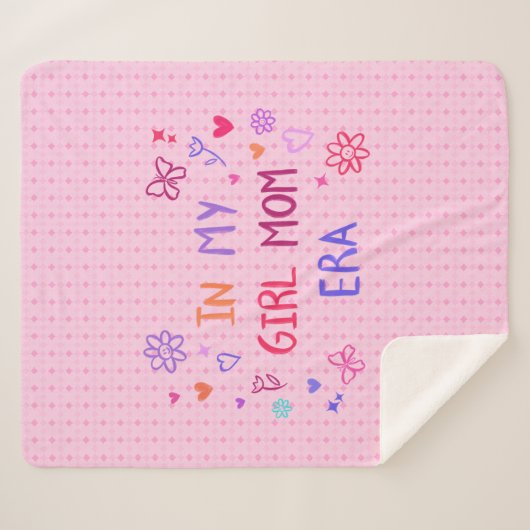 in my girl mom era CRAYON Sherpa Deken (Voorkant (horizontaal))