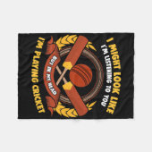 In My Head I'm Playing Cricket  Fleece Deken (Voorkant (Horizontaal))