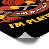 In My Head I'm Playing Cricket  Poster (Hoek)
