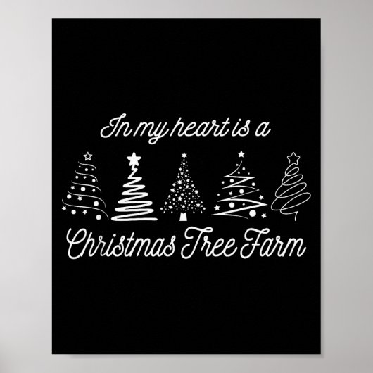 In My Heart Is A Christmas Tree Farm, Funny Christ Poster (Voorkant)