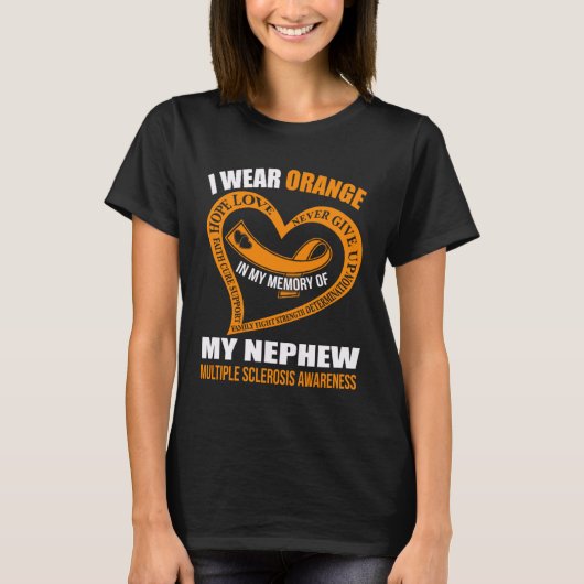 In my memory of my nephew MULTIPLE SCLEROSIS AWARE T-shirt (Voorkant)