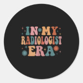 In My Radiologist Era Funny Women Christmas Ronde Sticker (Voorkant)