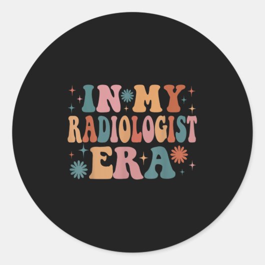 In My Radiologist Era Funny Women Christmas Ronde Sticker (Voorkant)