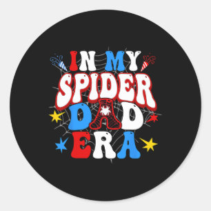 In My Spider Dad tijdperk Verjaardag Matching Fami Ronde Sticker