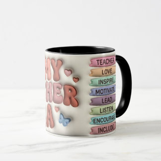 In My Teacher Era Puffy 3D Retro 11oz Combo Mug Mok