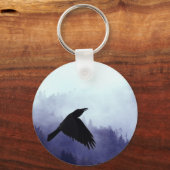 IN MYSTIC Crow & Forest Sleutelhanger (Voorkant)