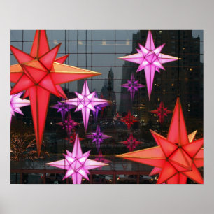 In New York City. kerstversiering binnenin Poster