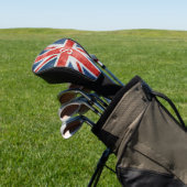 In nood verkerende Britse vlag Monogrammed Golfheadcover (Insitu)