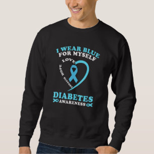 In november Draag ik Blue Diabetes Awareness Ribbo Trui