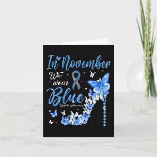 In november Draag we Blauwe Diabetes Bewustingstoe Kaart