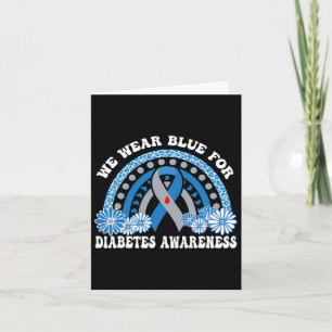 In november Draag we Blauwe Regenboogdiabetes Awar Kaart
