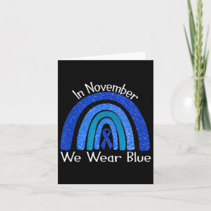 In november Draag we Blauwe Regenboogdiabetes Awar Kaart