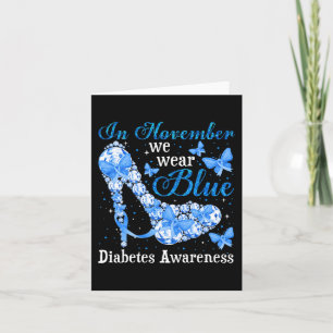 In november Draag we Blue Butterflies Diabetes Awa Kaart