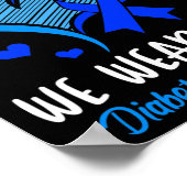 In november Draag we Blue Cure Diabetes Awareness Poster (Hoek)