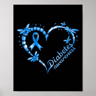 In november Draag we Blue Cure Diabetes Awareness Poster