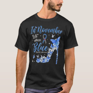 In november Draag we Blue Diabetes Awareness Blue T-shirt