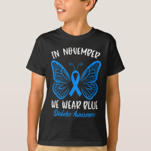In november Draag we Blue Diabetes Awareness Cute T-shirt