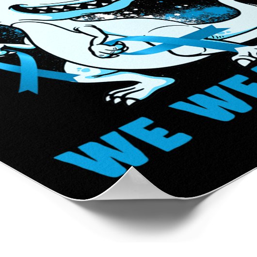 In november Draag we Blue Diabetes Awareness Trex  Poster (Hoek)