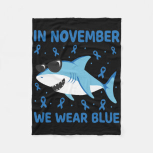 In november Draag we Blue Diabetes Kind Boy aan Fleece Deken