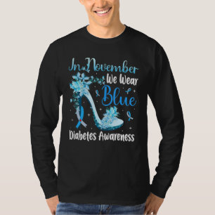 In november Draag we Blue High Hieldiabetes Awaren T-shirt