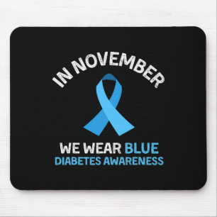 In november Draag we Blue Support Diabetes Awarene Muismat