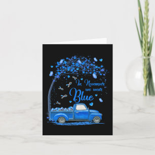 In november Draag we Blue Truck Butterfly Diabetes Kaart